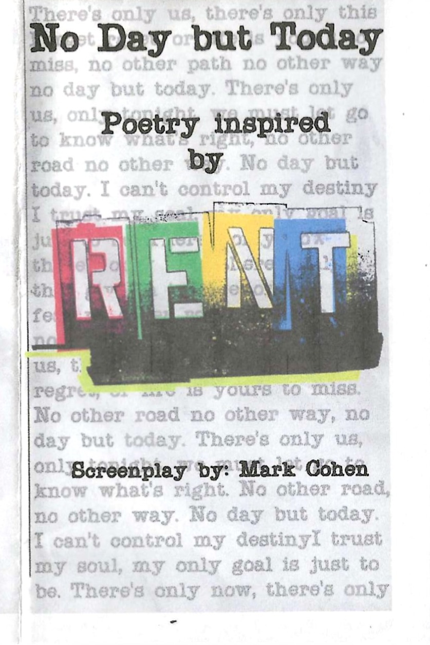 No Day But Today: Poetry Inspired by RENT